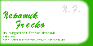 nepomuk frecko business card